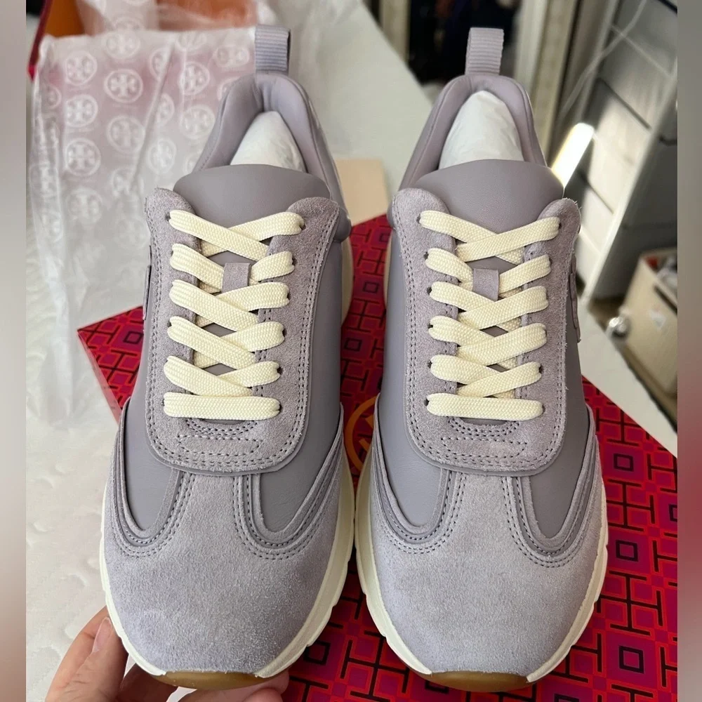 NIB Tory Burch Good Luck Trainer Spring Lavender - size 8